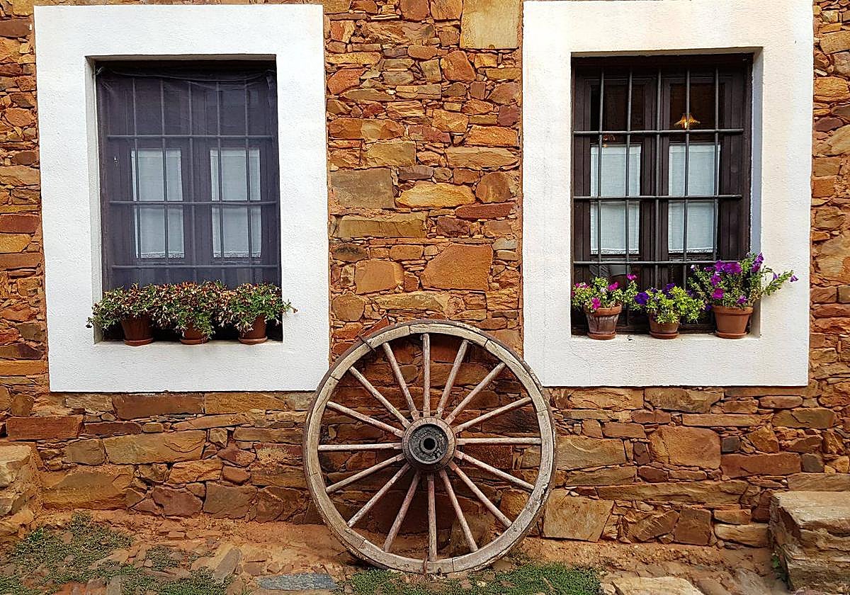 Una de las casas de Castrillo de los Polvazares.