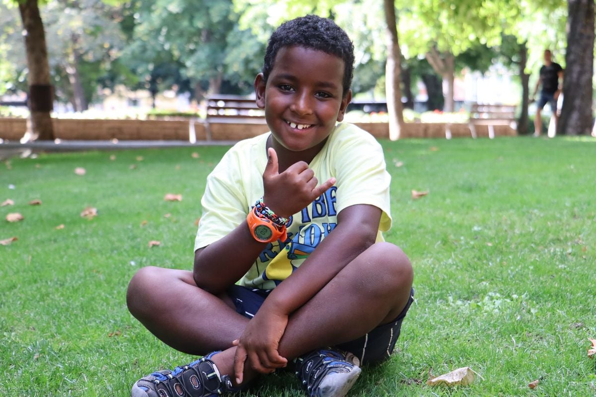 Sidahmed en el parque de San Francisco de la capital leonesa