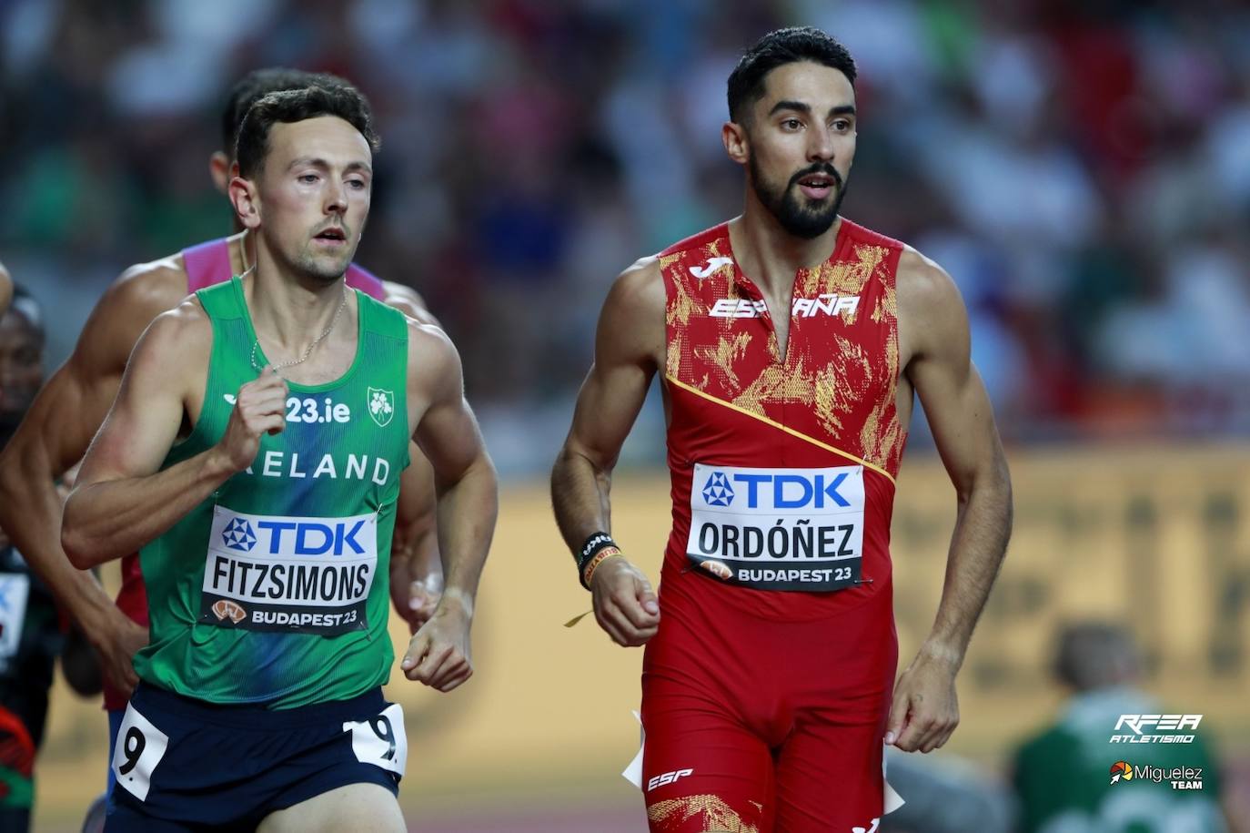 Saúl Ordóñez durante su carrera en los 800 metros.