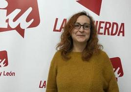 La coordinadora local de IU León, Carmen Franganillo.