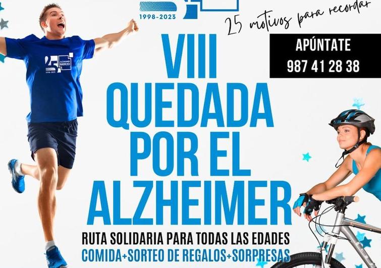 Alzheimer Bierzo celebrará la VIII 'Quedada por el Alzheimer' con una ruta solidaria