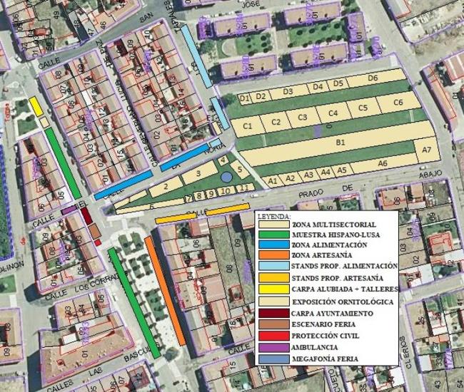 Mapa de la Feria Multisectorial y Agroalimentaria de Santa María del Páramo