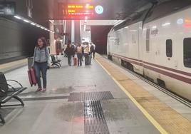 Goteras en la nueva instalación de la estación de trenes de León.