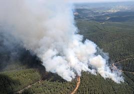 Incendio de Santa Colomba de Curueño, en la provincia de León.