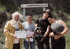 El equipo de Casifilm en Camposolillo durante la grabación de la docuficción.