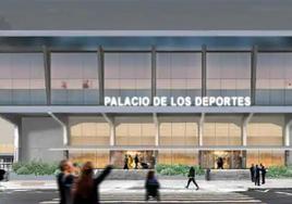 Imagen exterior del futuro Palacio de Deportes.