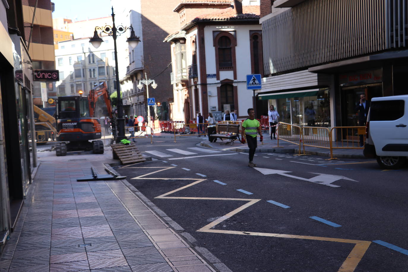 Trabajos en la calle San Agustín.