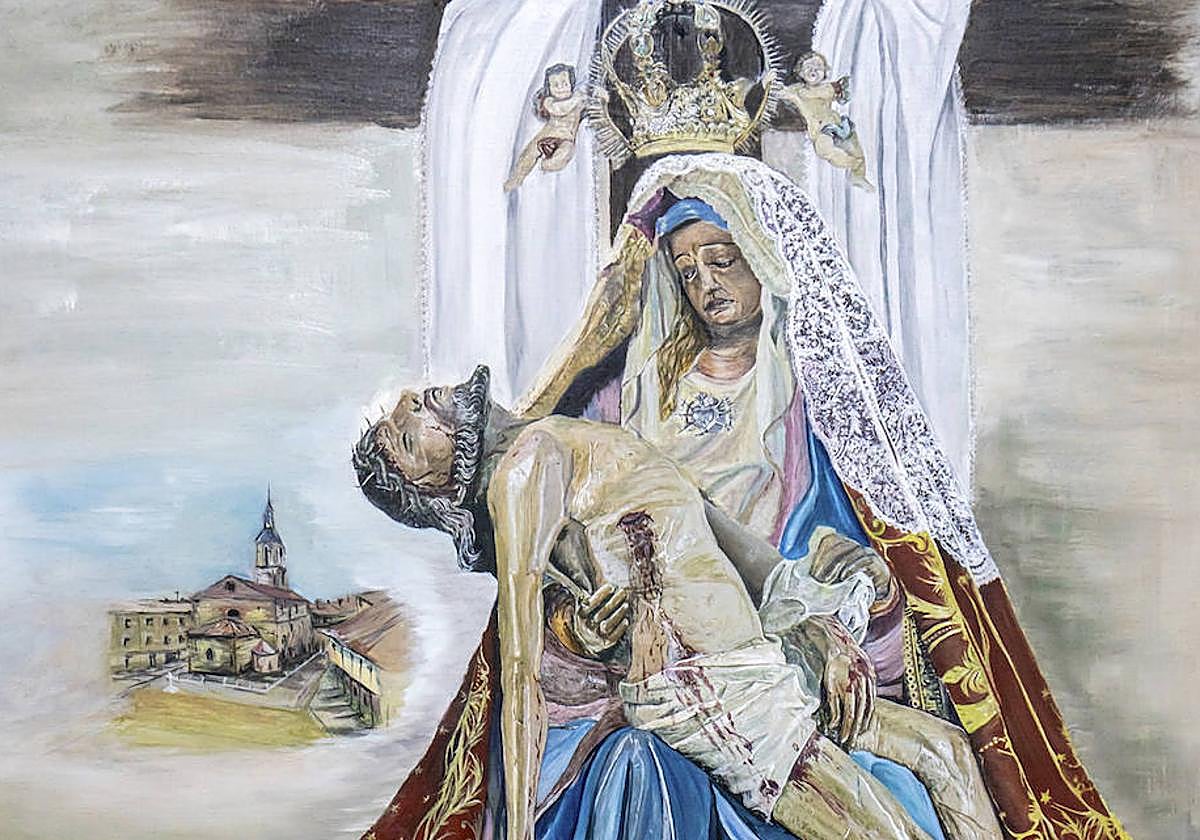 Cartel de la coronación canónica de la Virgen del Mercado.