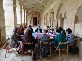 Un momento de la reunión en el Monasterio de Sandoval.