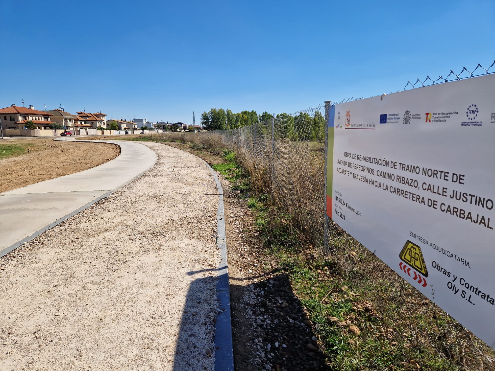 Estado actual de la primera fase de la rehabilitación del antiguo camino Ribazo