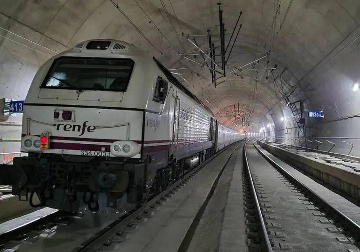 Pruebas en un túnel de la variante de Pajares el pasado mes de agosto.