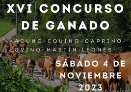 Cartel XVI Concurso de ganado de Riaño