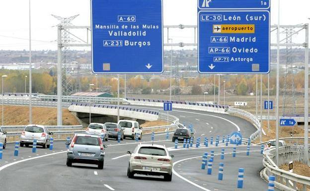 Tramo leonés de la autovía A-60.