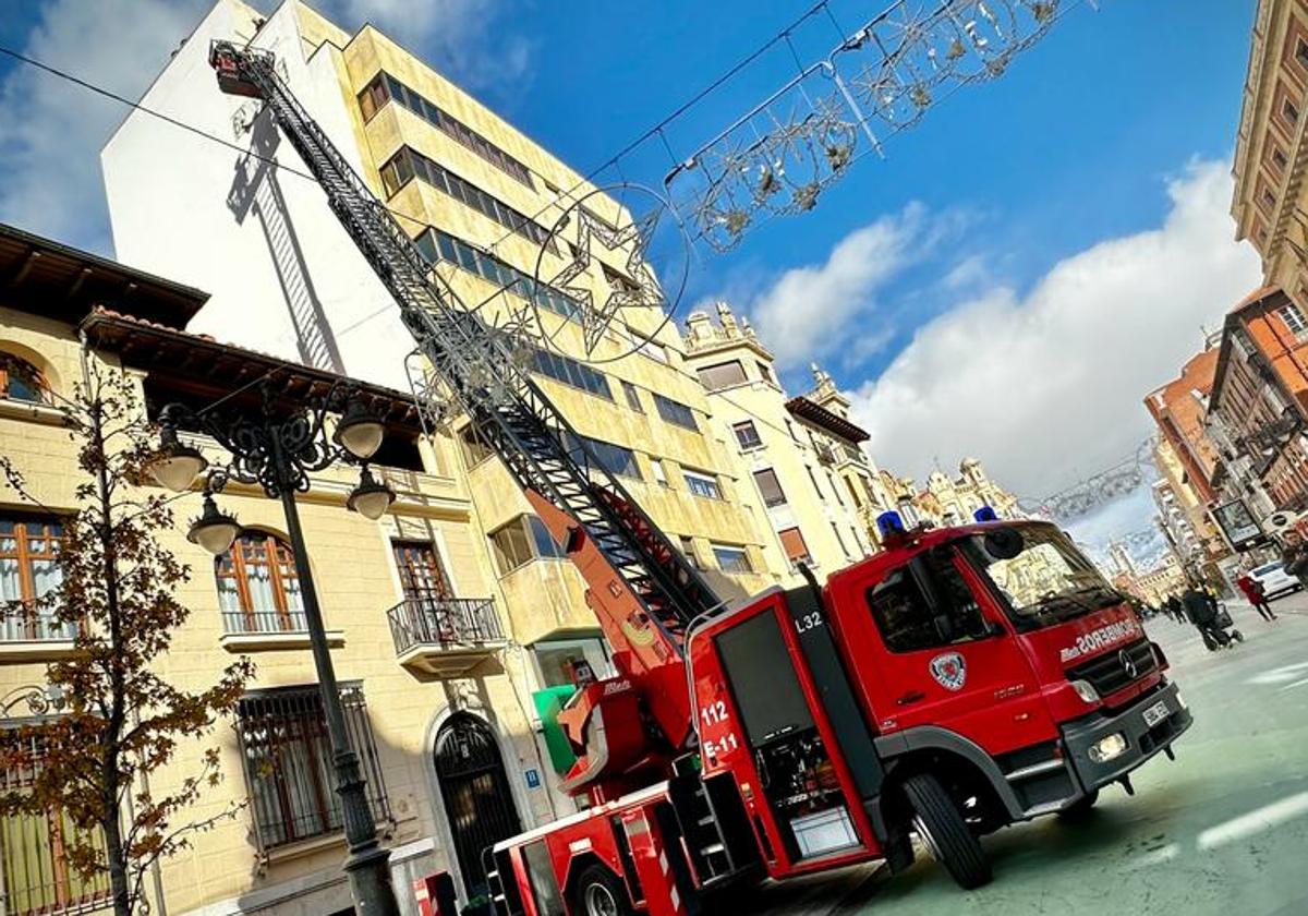 Intervención de Bomberos de León.