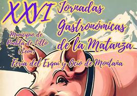 Cartel de las XXVI Jornadas gastronómicas de la montaña en Puebla de Lillo
