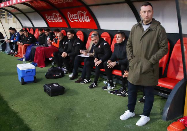 Llona, durante el partido.