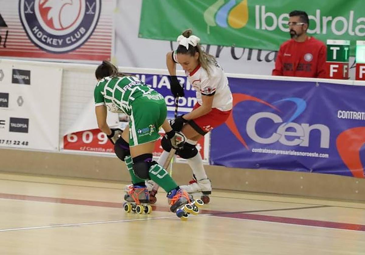 Un lance del partido entre Bembibre y Cerdanyola.