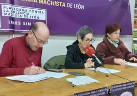Rueda de prensa de la Plataforma Contra la Violencia Machista de León.