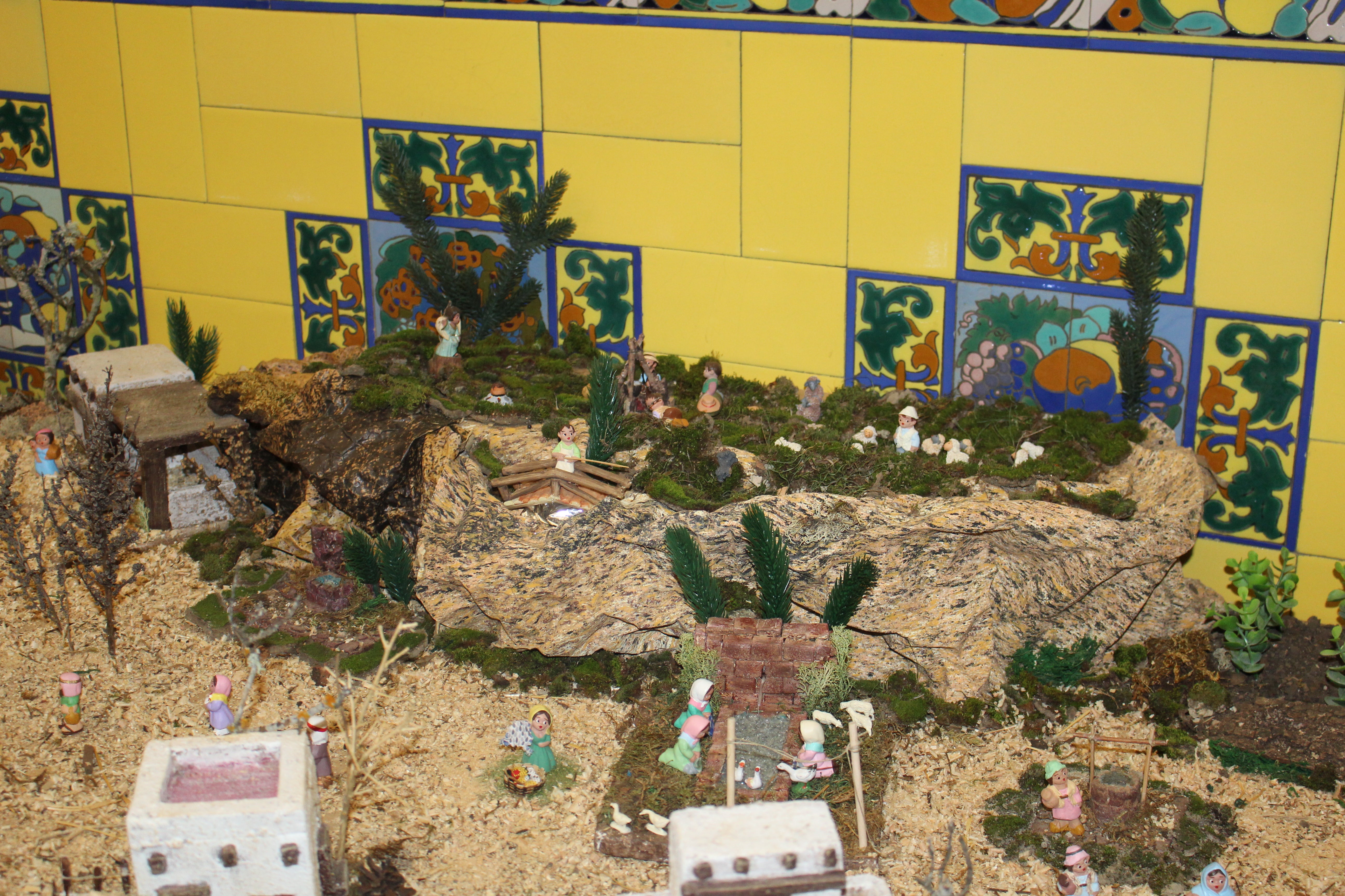 Zona de los pastores en el belén.