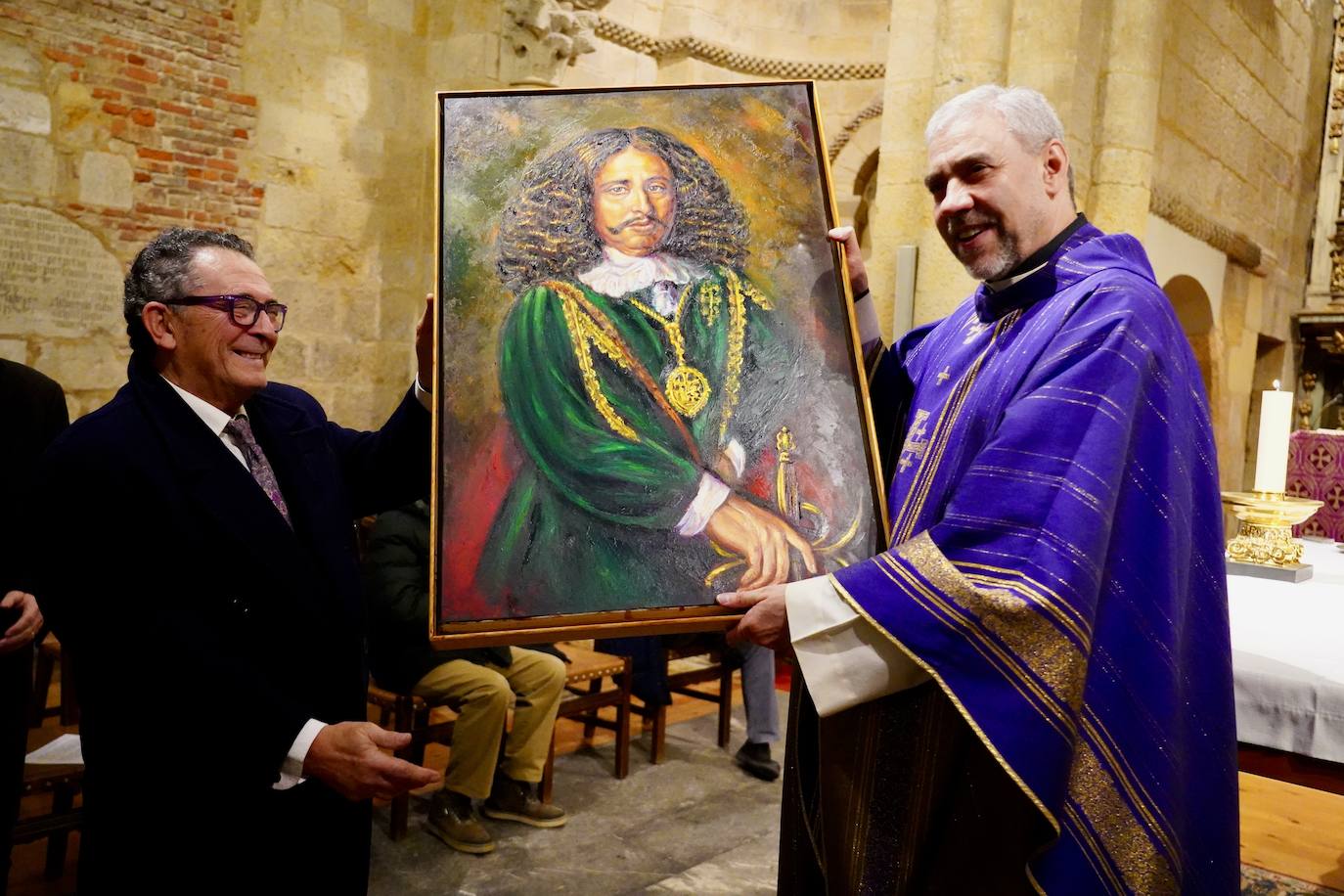 Donación de dos cuadros a la parroquia del Mercado
