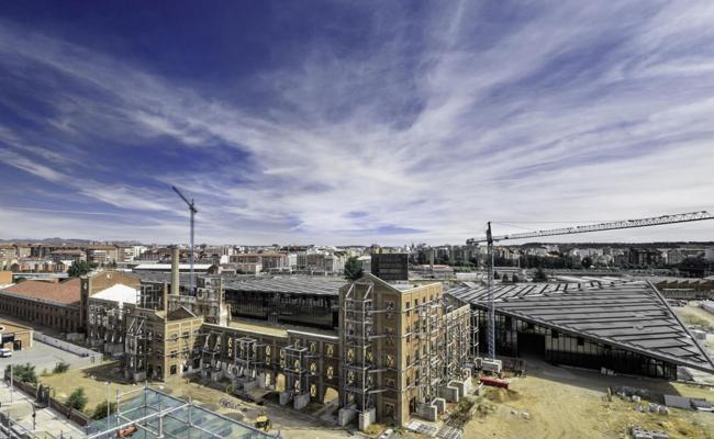 Obras durante la construcción del Palacio de Congresos. (TC)