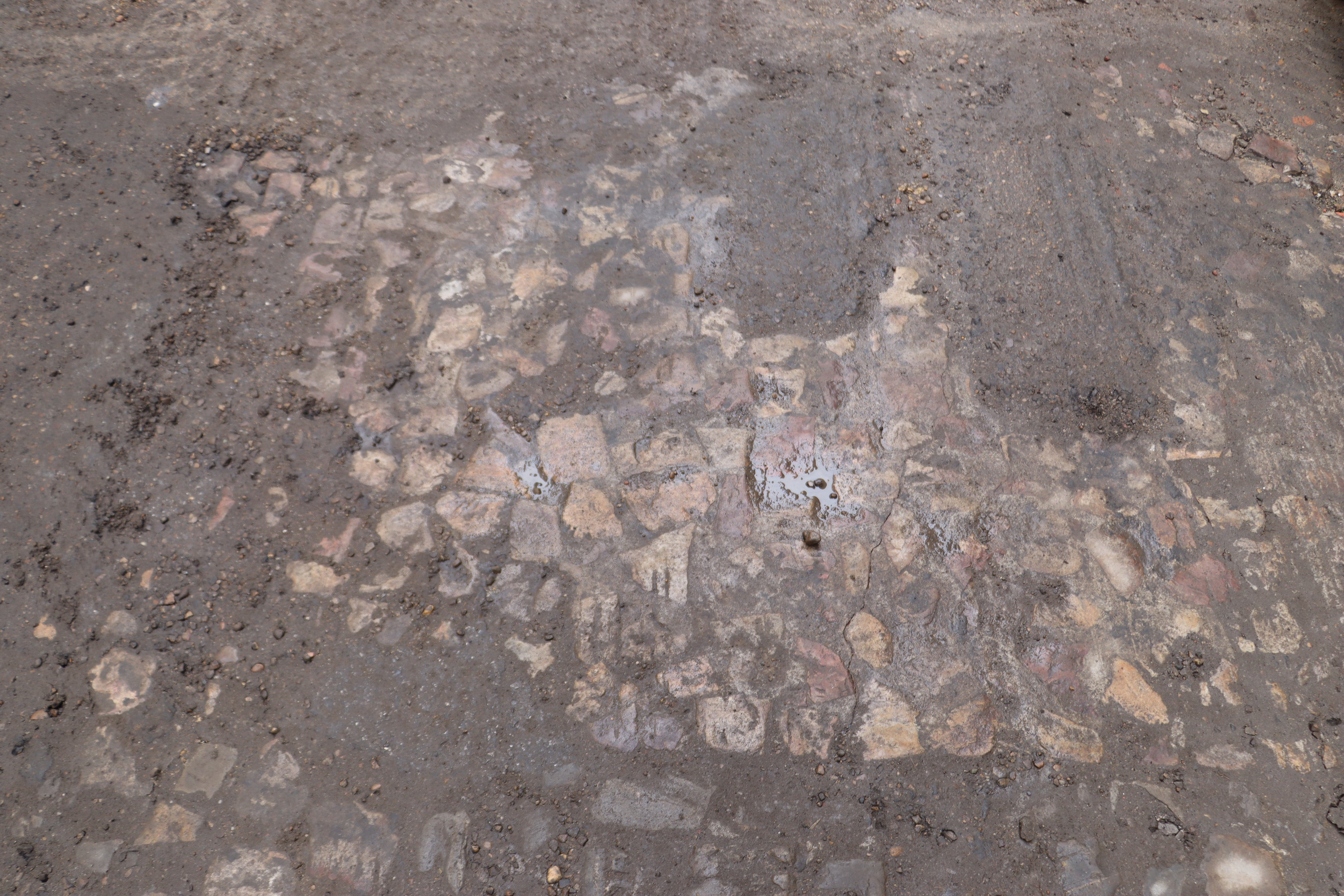 Las imágenes del empedrado que se puede ver en la calle Alfonso V