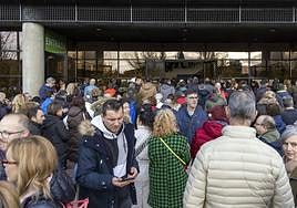 Imagen de archivo de una oposición a celador en Salamanca.