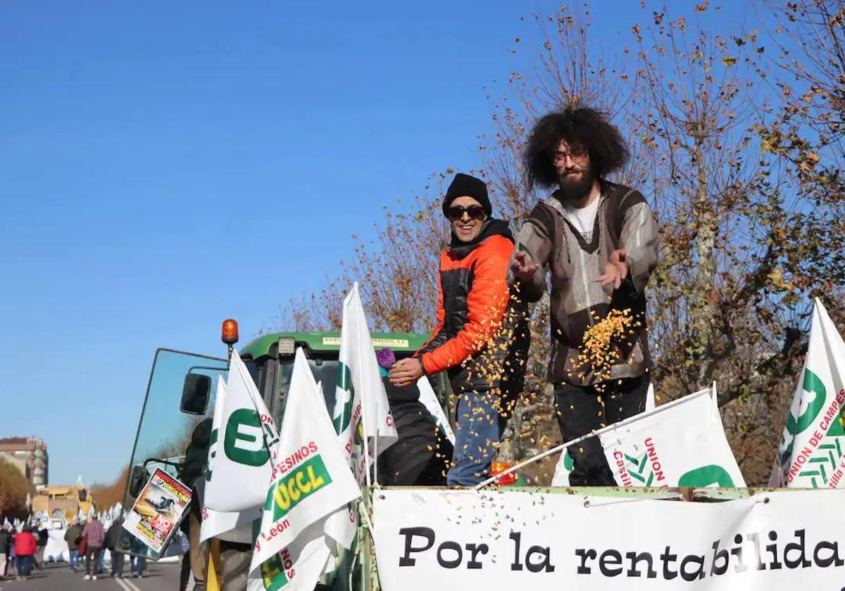 Manifestación agraria en noviembre en León.