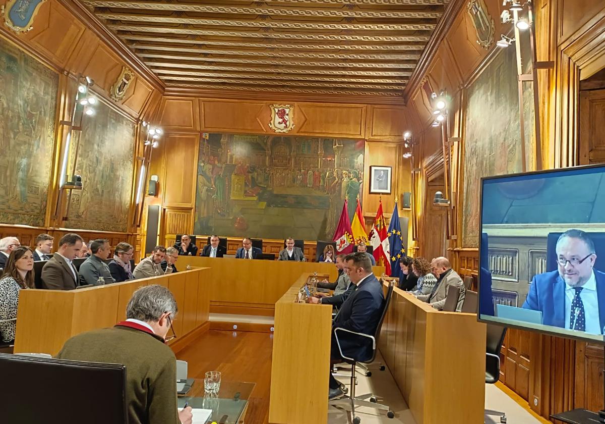 Imagen del pleno de este miércoles en el que se ha concluido con la disolución de Gersul.