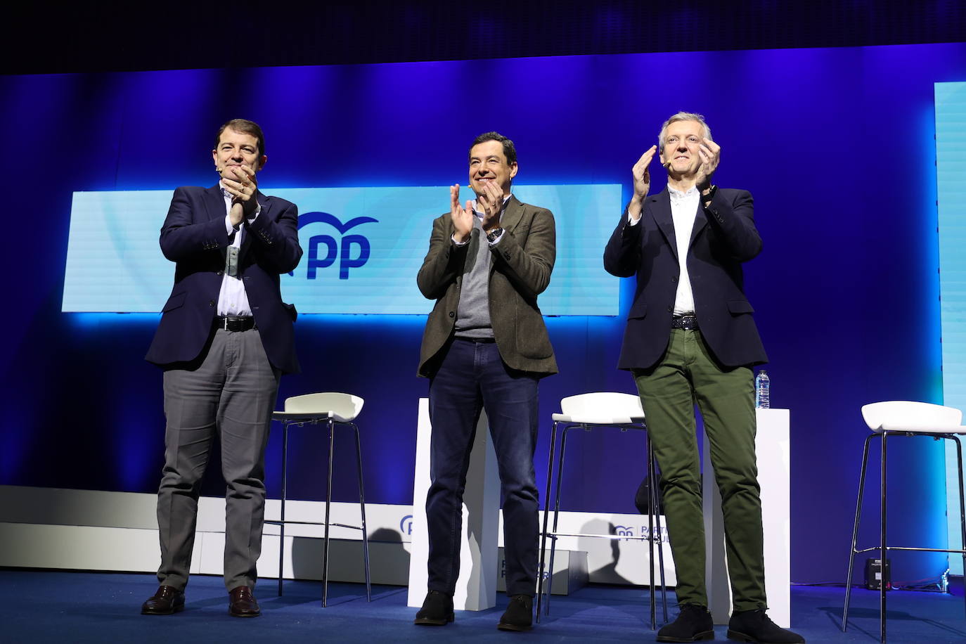 El presidente del Partido Popular en Castilla y León, Alfonso Fernández Mañueco, interviene en la presentación de los candidatos autonómicos del Partido Popular en Zaragoza.