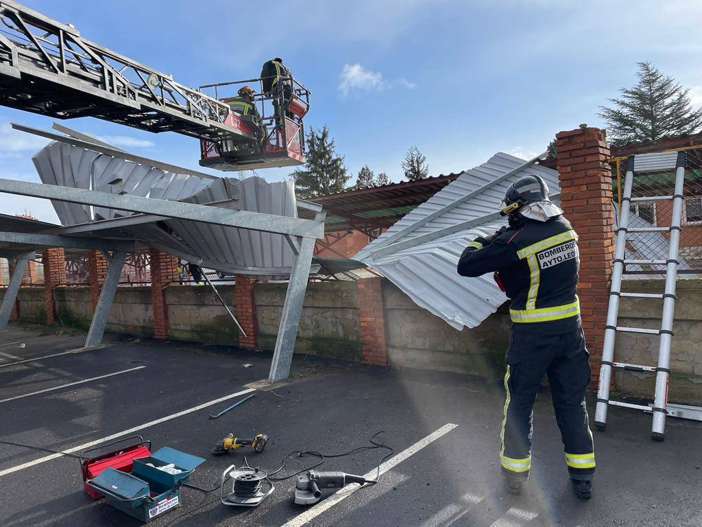 Fotos: Fuertes rachas de viento en León