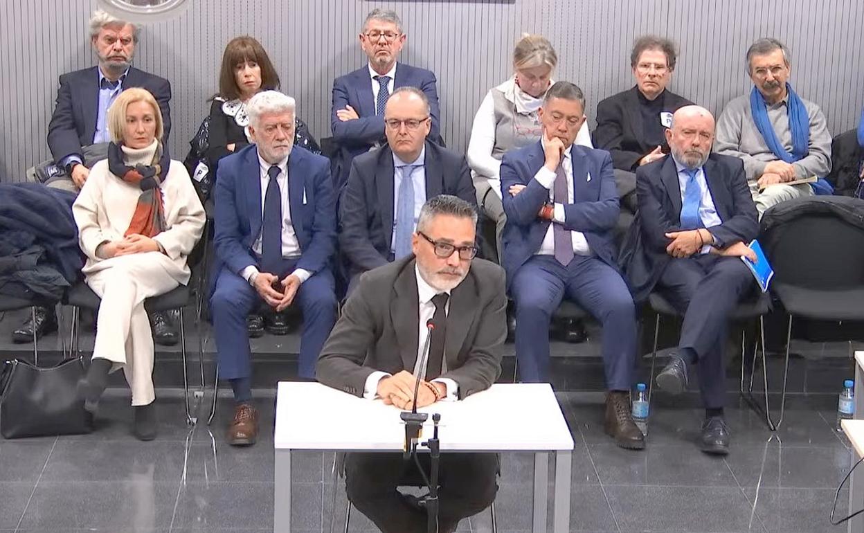 Alejandro de Pedro, este jueves, durante su relato en la Audiencia Nacional. 