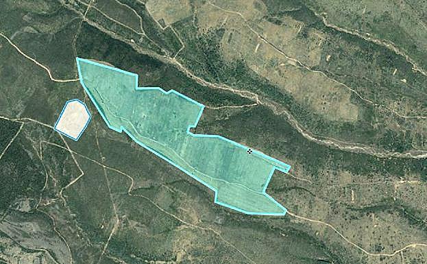 Mapa con el área en el que se ubicará esta macroplanta fotovoltaica.