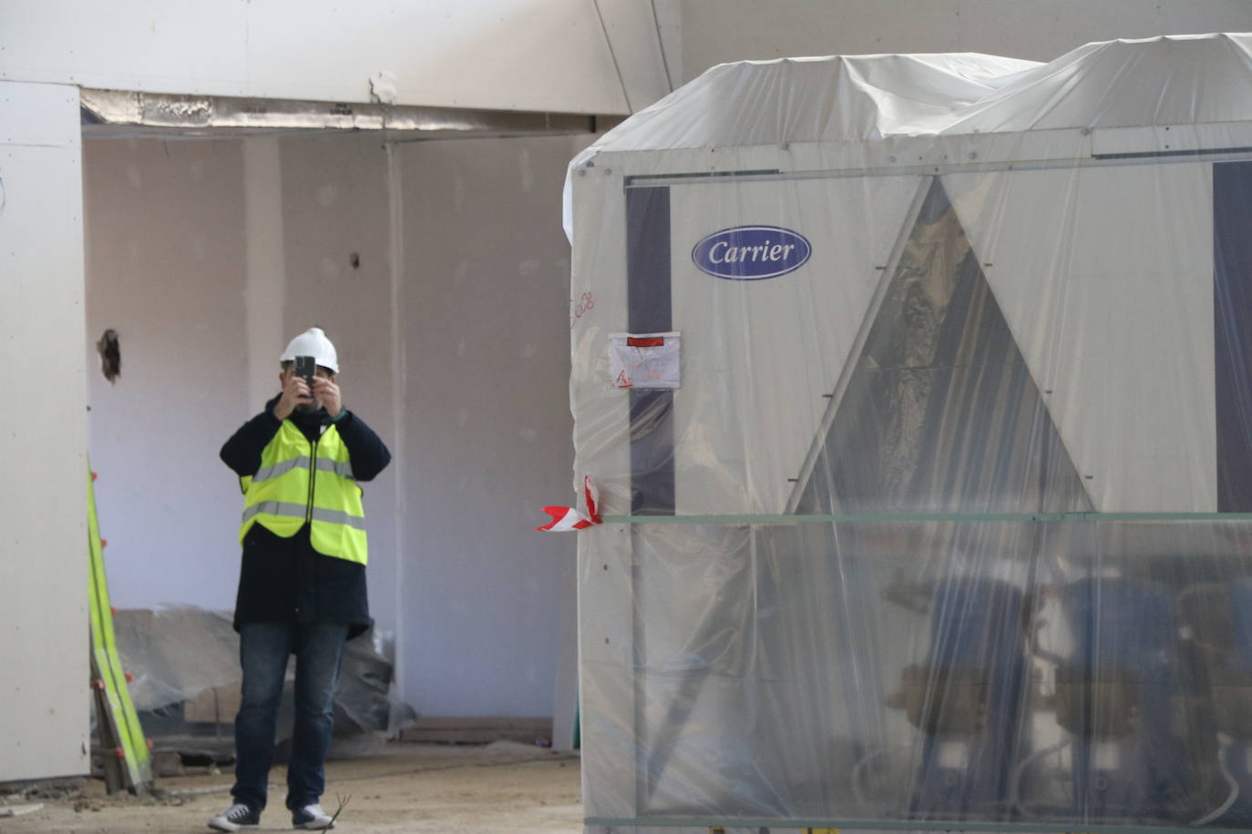 Obras del interior de la estación de Autobuses de León. 