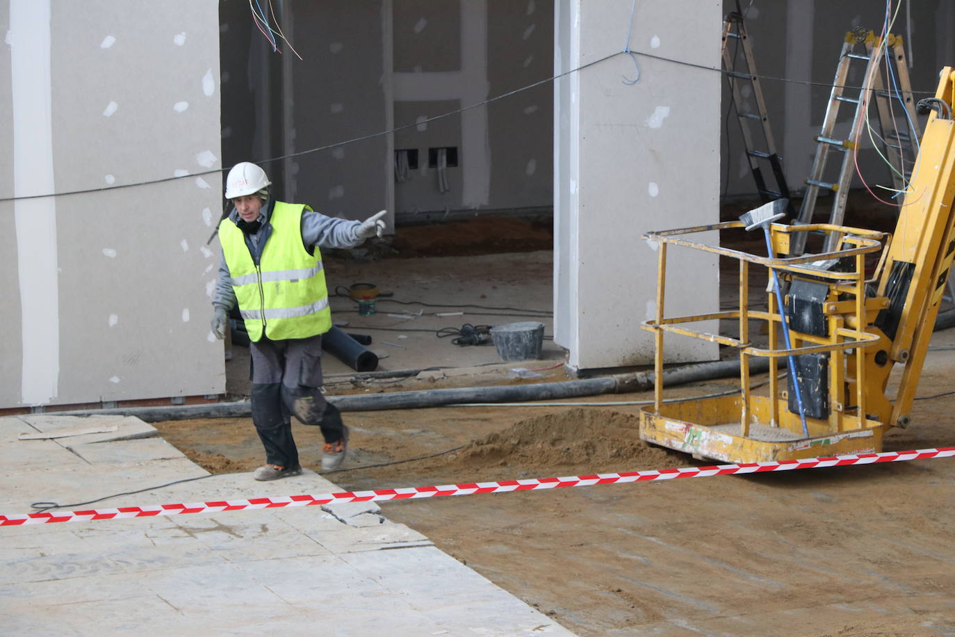 Obras del interior de la estación de Autobuses de León. 