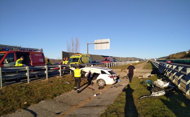 Estado del vehículo tras el accidente.