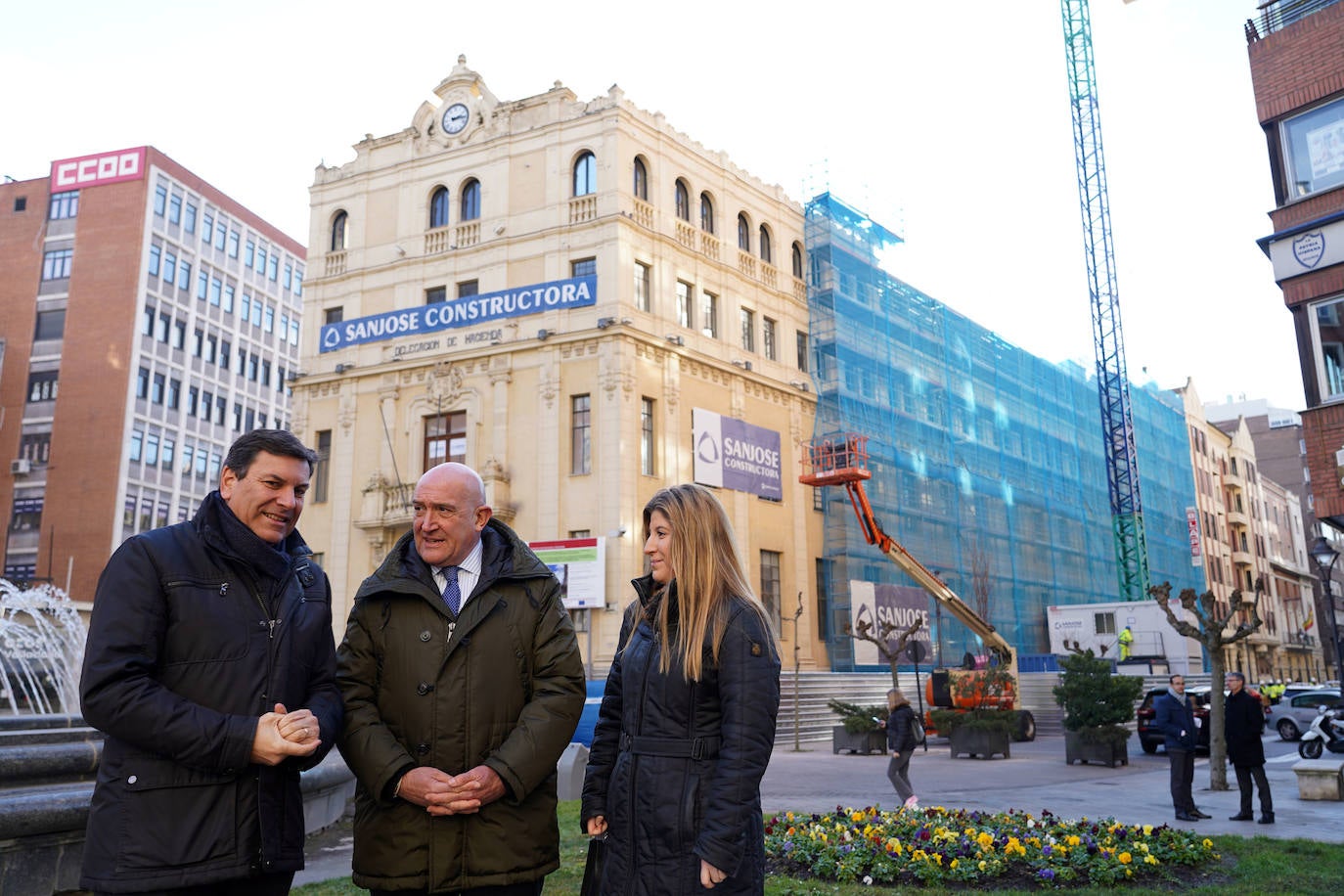 Visita a las obras de rehabilitación integral del edificio para uso administrativo de la Junta de Castilla y León.