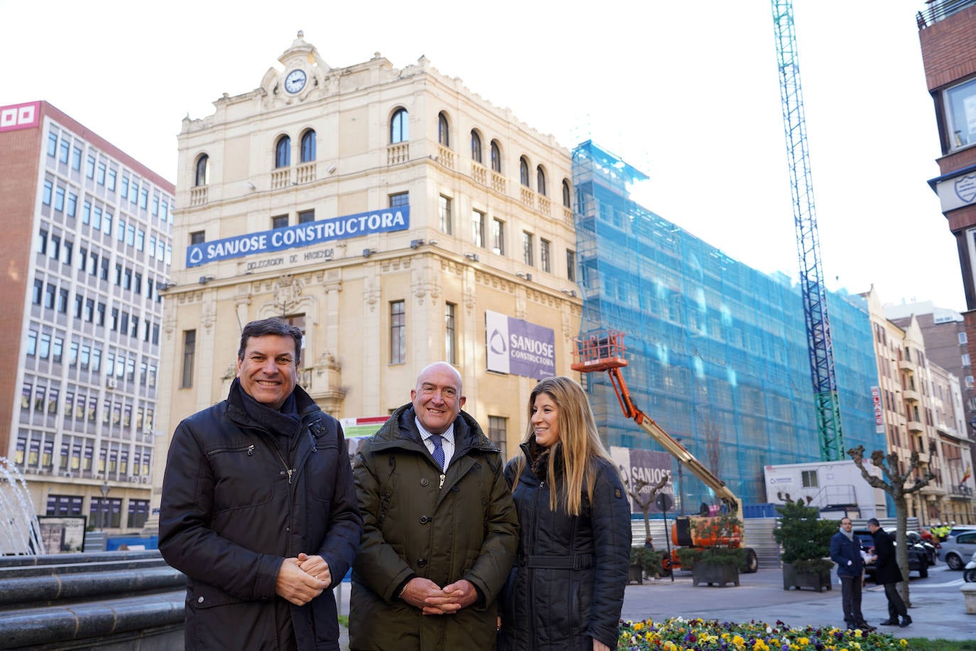 Visita a las obras de rehabilitación integral del edificio para uso administrativo de la Junta de Castilla y León.