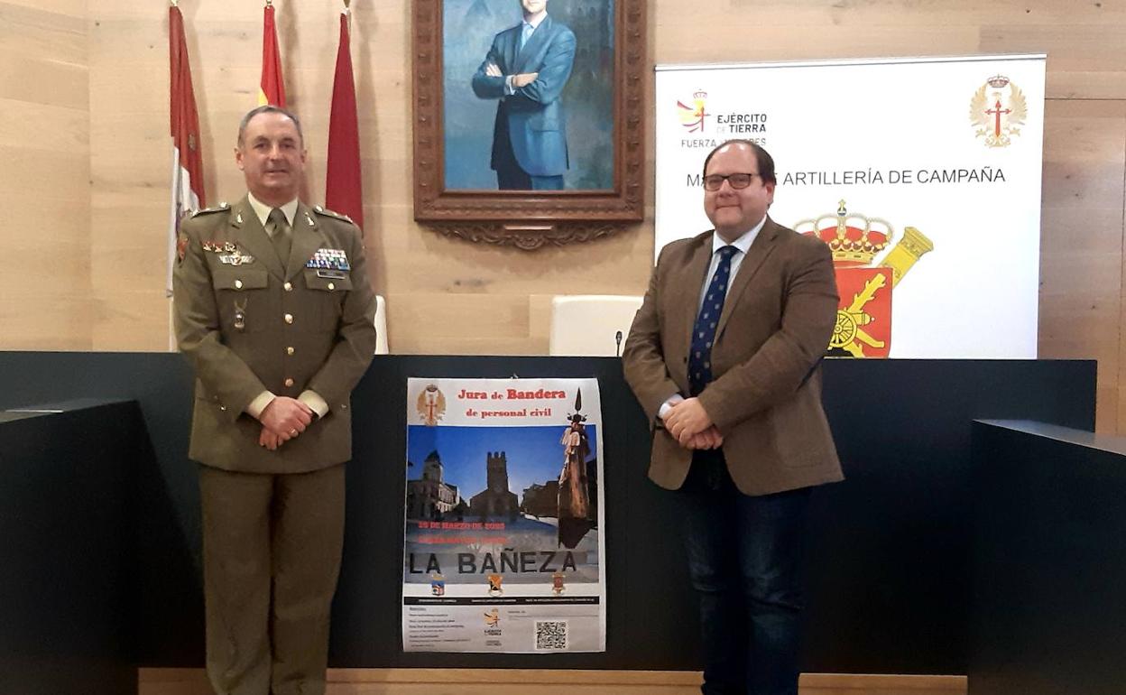 Presentación del acto de Jura de Bandera Civil en La Bañeza.