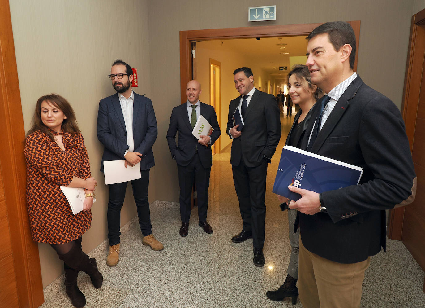 Junta de portavoces celebrada en las Cortes de Castilla y León.