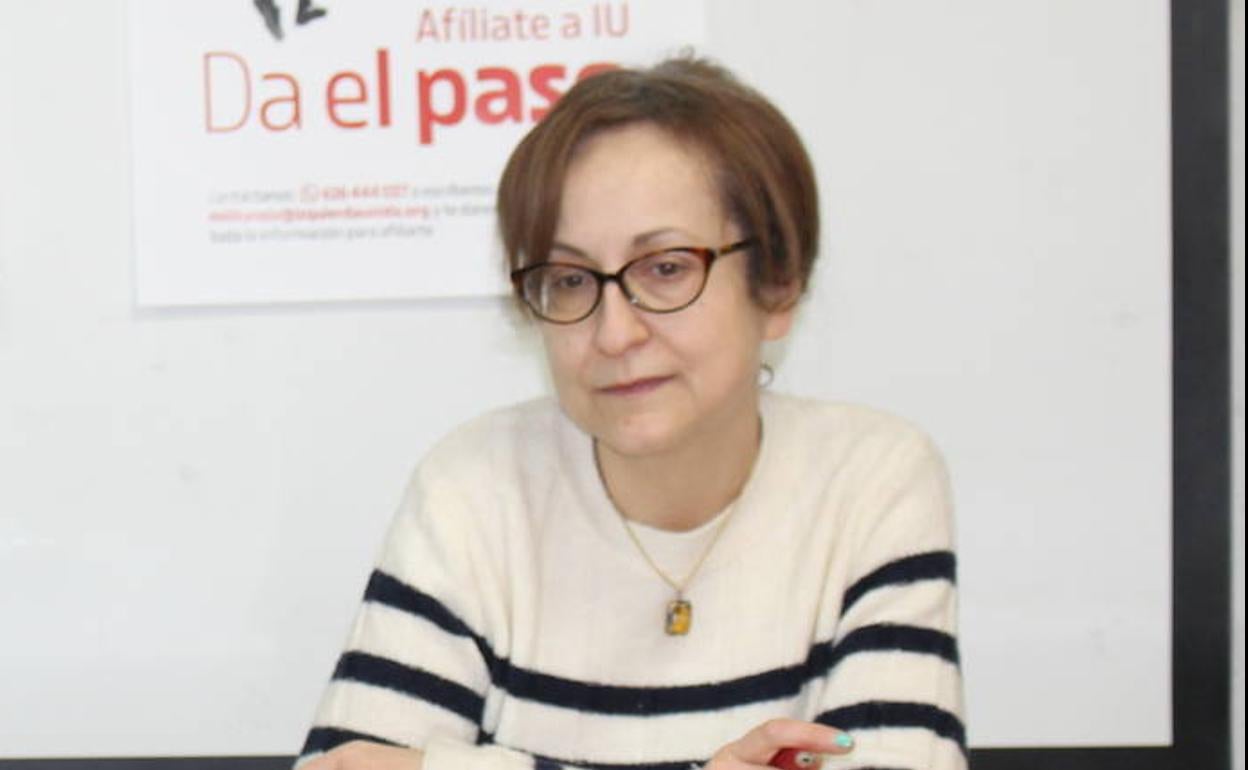 La coordinadora de IU Carmen Franganillo 