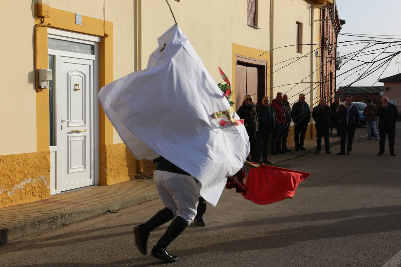 Toros y toreros varean a todos los que se acercan al antruejo de Alcoba