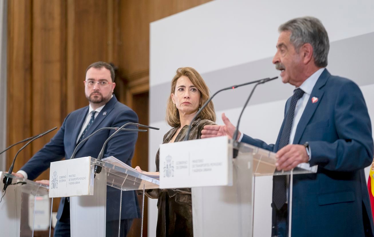 La foto de la 'cumbre de Madrid' por Feve con presencia de Asturias y Cantabria y Ausencia de Castilla y León donde la compañía tiene una de sus principales líneas. 