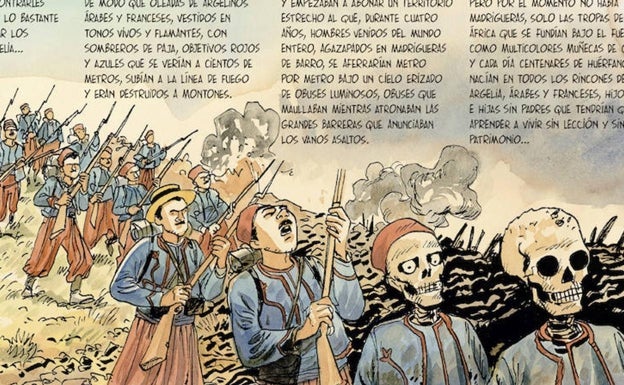 Detalle de viñeta de 'El primer hombre'. 