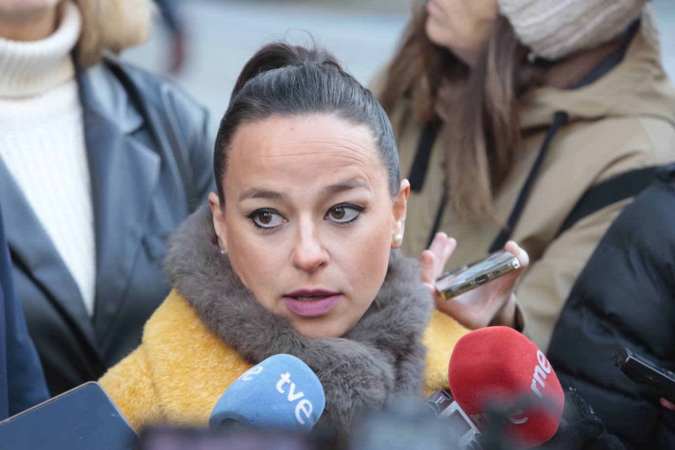 Gemma Villarroel durante su comparecencia ante la prensa