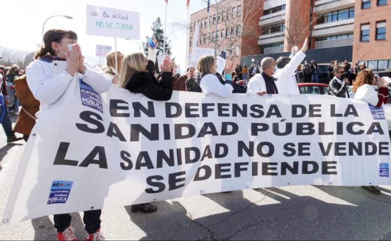 Una de las últimas manifestaciones por la sanidad que hubo en la provincia.