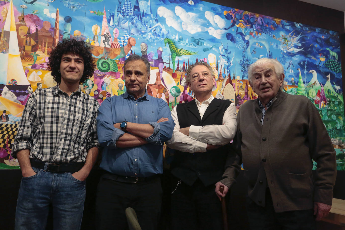 Fotos: Presentación de un mural donado a la Fundación Antonio Pereira y del documental sobre el mismo