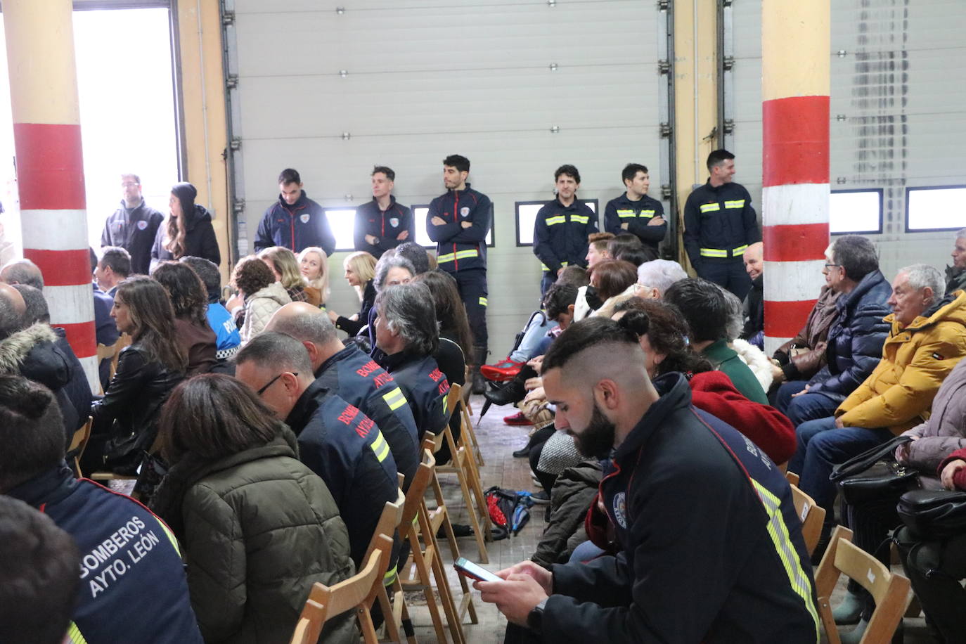 Festividad de San Juan de Dios en el Parque de Bomberos de León.