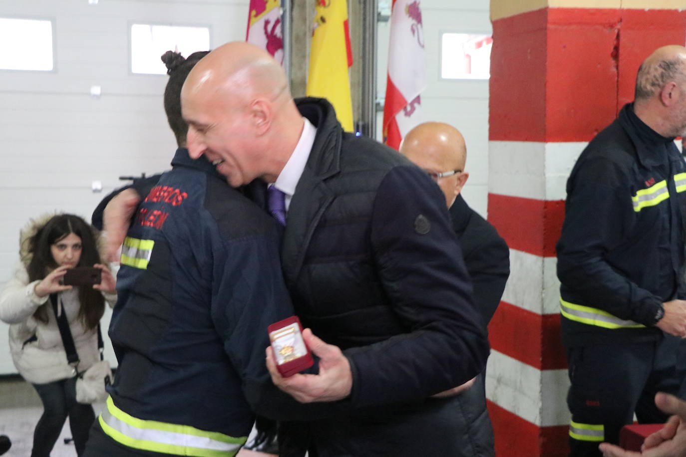 Festividad de San Juan de Dios en el Parque de Bomberos de León.