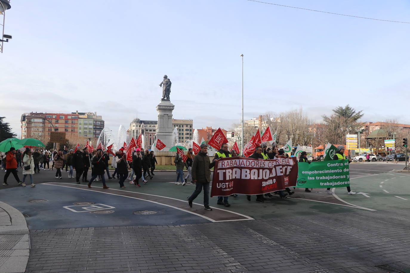 Manifestación de los trabajadores del Centro Estrada